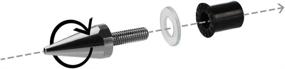 img 1 attached to 🏍️ Enhance Your Motorcycle's Windshield with Rolling Gears Aluminum Spike Bolts: 10-Piece Set in Striking Gray