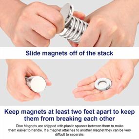 img 1 attached to 12-Pack Of Neodymium Disc Magnets With Double-Sided Adhesive - 1.26 Inch D X 1/8 Inch H, Strong Permanent Rare Earth Magnets