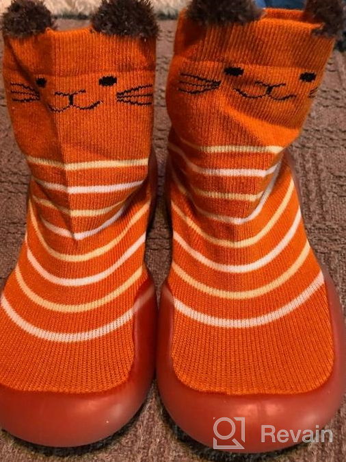 img 1 attached to 🧦 Crypto Kidz Altsocks Cozy Perforated Winter Socks - Non Slip/Anti-Skid Grip - Unisex Indoor and Outdoor Slippers with Animal Prints - Soft Breathable, Waterproof Rubber Shoes review by Sean Baller