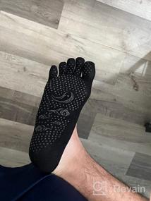 img 6 attached to 🧦 Cotton Running Toe Socks for Men - CaiDieNu Five Finger Crew Socks