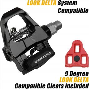 img 3 attached to Venzo 3 In 1 Look Delta Toe Cage SPD Spin Bike Bicycle Pedals - Compatible With Peloton & Shimano SPD For Fitness Exercise Indoor Cycling
