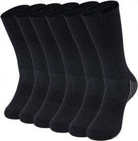 img 4 attached to Unisex Bamboo Socks - Super Soft, Cushioned & Moisture Wicking | 1/3/6 Pairs