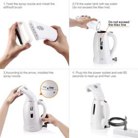 img 2 attached to Portable Handheld Garment Steamer: 360Ml High Capacity, Fast Heat-Up & Travel Pouch Included!