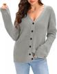 cozy and chic women's open front cardigans:fashionable button-down v neck sweater with long sleeves and soft knit tunic shirts, perfect for casual occasions logo