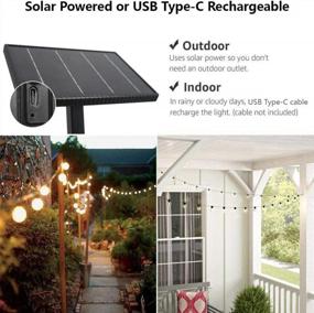img 1 attached to SUNTHIN Solar String Lights Outdoor, 97Ft Solar Patio Lights With 48 Shatterproof G40 LED Bulbs, Hanging Solar Lights For Garden, Backyard, Porch, Bistro, Camping, Cafe Decor