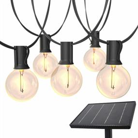 img 4 attached to SUNTHIN Solar String Lights Outdoor, 97Ft Solar Patio Lights With 48 Shatterproof G40 LED Bulbs, Hanging Solar Lights For Garden, Backyard, Porch, Bistro, Camping, Cafe Decor