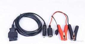 img 2 attached to 🔋 ARTECKIN Alligator Clamp 12V OBDII Car Battery Cigarette Lighter Extension Cable: Memory Saver & Jumper Starter Power Supply Cable