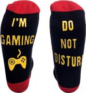 novelty cotton socks 'do not disturb' funny gift for men women (gamer, reading lover) - ankle length logo