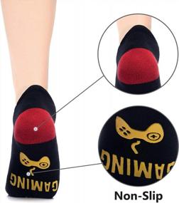 img 1 attached to Novelty Cotton Socks 'Do Not Disturb' Funny Gift For Men Women (Gamer, Reading Lover) - Ankle Length