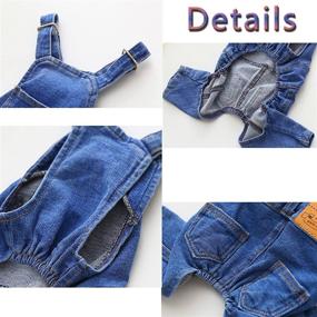 img 1 attached to 🐾 CAISANG Dog Denim Overalls Shirts, Fashionable Pet Jean Apparel, Comfortable Puppy Costumes for Small Medium Dogs & Cat, Denim Shirt & Pant Sets, Pets Outfits (XL)