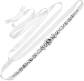 img 1 attached to AW BRIDAL Rhinestone Wedding Bridesmaid Women's Accessories ~ Belts