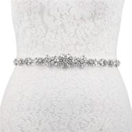 aw bridal rhinestone wedding bridesmaid women's accessories ~ belts logo