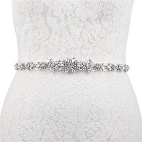 img 4 attached to AW BRIDAL Rhinestone Wedding Bridesmaid Women's Accessories ~ Belts