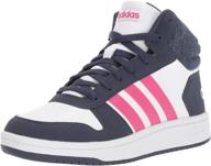 adidas unisex hoops basketball little girls' shoes : athletic logo