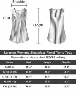 img 2 attached to Floral Delight: LURANEE Women'S Loose Tunic Sleeveless Top With Pleated Details