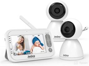 img 4 attached to 👶 High-Performance Baby Monitor: 2 Camera with 4.3 Inches LCD Split Screen, 1000ft Range, Night Vision, 2-Way Audio, Baby Crying Detection, Temperature Detection - Rechargeable Battery Included
