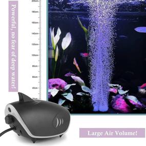 img 1 attached to HITOP 6W Ultra-Quiet Aquarium Air Pump - 160GPH High-Volume Fish Aerator, Adjustable Oxygen Pump for upto 200 Gallon Fish Tank