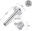 chic and durable gagabody g23 titanium lip studs and earrings with clear cz/opal for cartilage, tragus, and helix piercings logo
