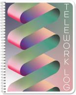 telework log book and task tracker for work from home - 8.5" x 11", 100 pages with wire-o binding (log-100-7cw-pp(telework)) by bookfactory logo
