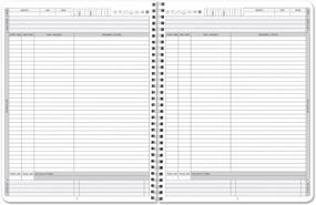 img 2 attached to Telework Log Book And Task Tracker For Work From Home - 8.5" X 11", 100 Pages With Wire-O Binding (LOG-100-7CW-PP(Telework)) By BookFactory