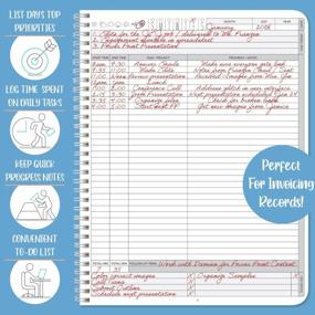 img 1 attached to Telework Log Book And Task Tracker For Work From Home - 8.5" X 11", 100 Pages With Wire-O Binding (LOG-100-7CW-PP(Telework)) By BookFactory