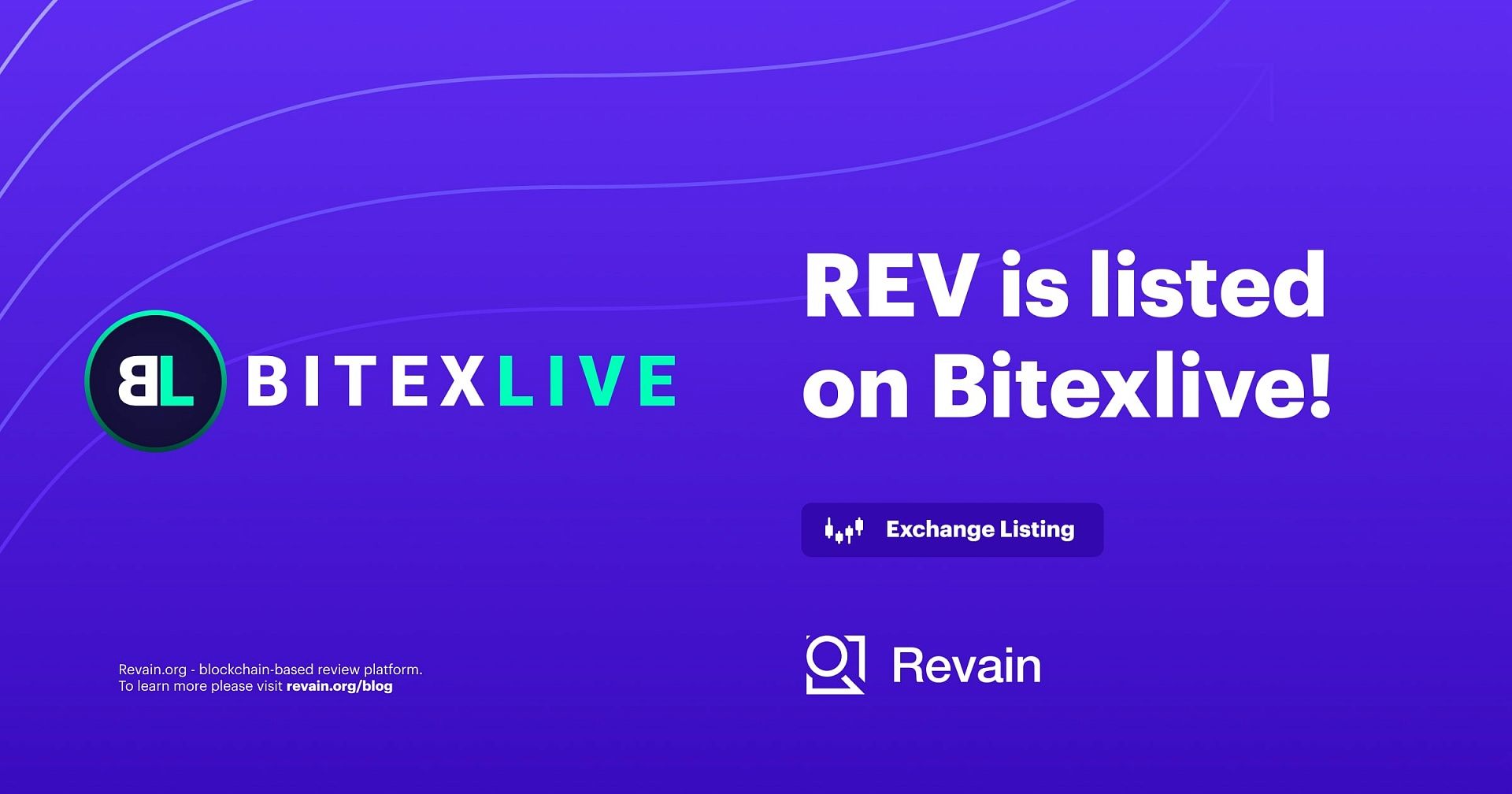 REV is listed on the Bitexlive exchange