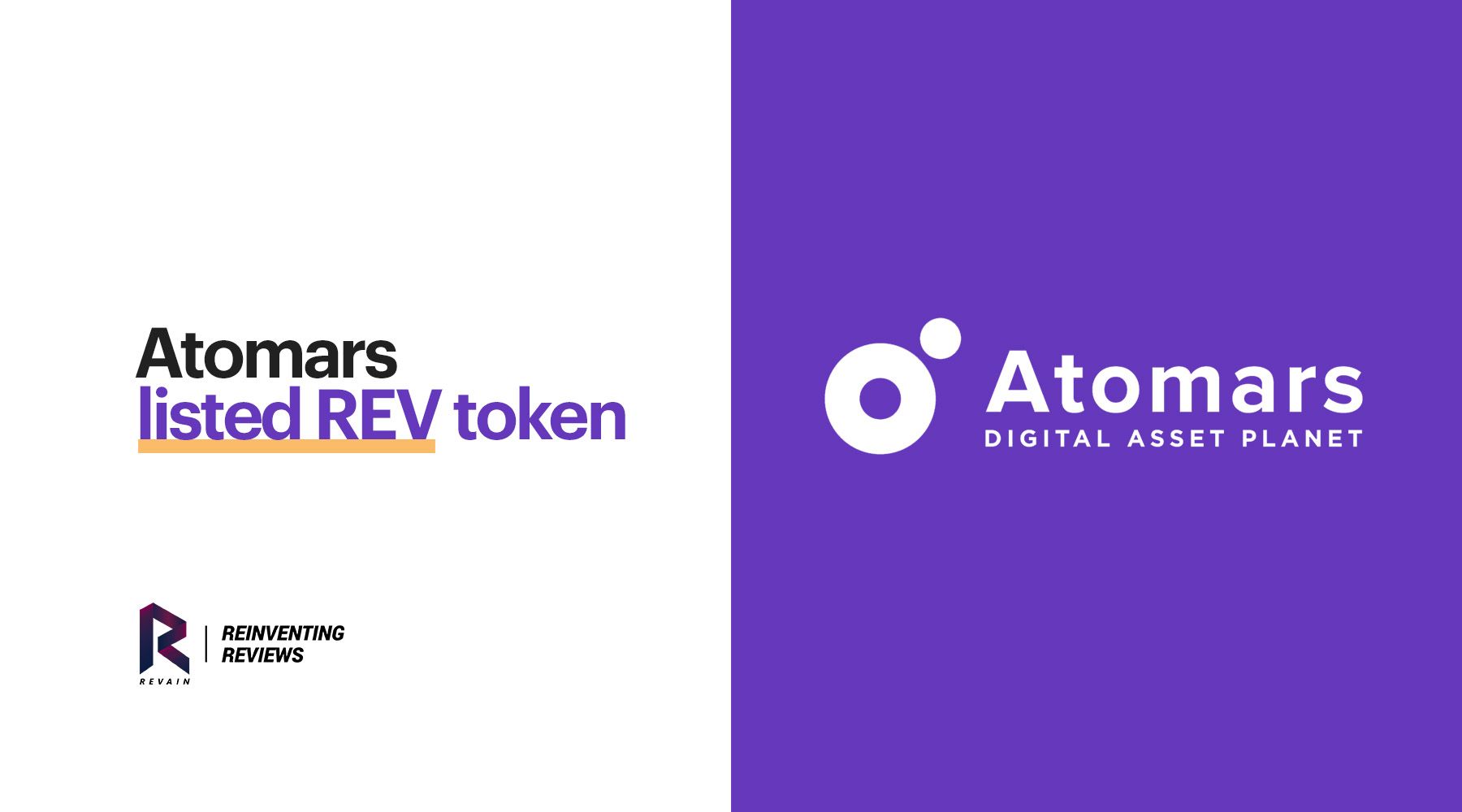 Article Revain is listed on Atomars exchange