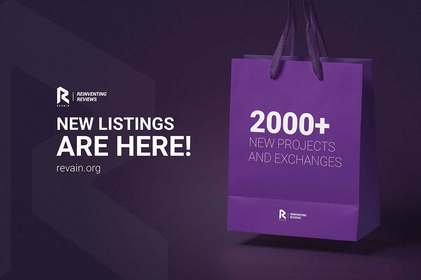 More than 2000 crypto projects and exchanges were listed on Revain