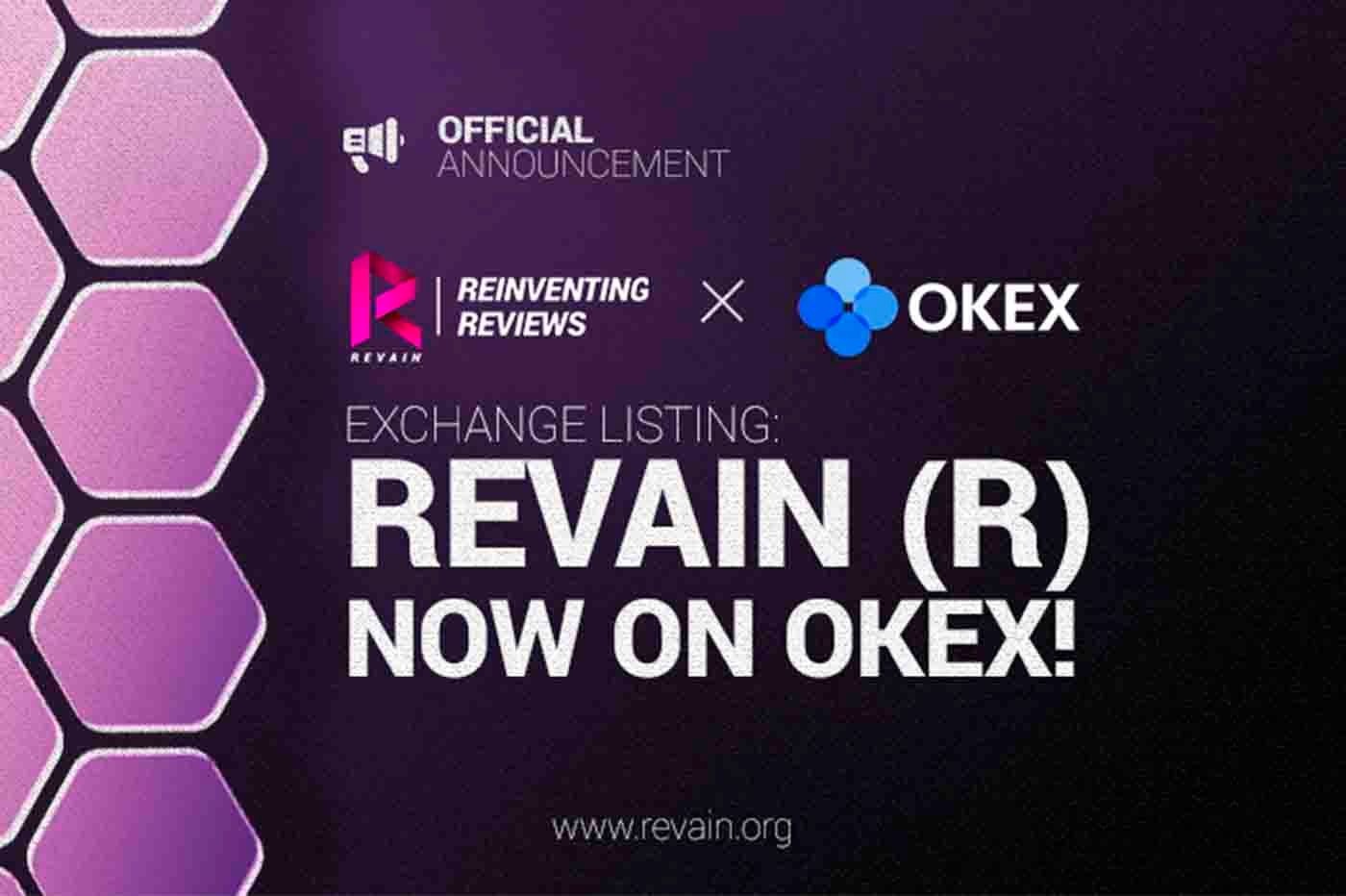Article Revain котируется на биржах OKEx и HitBTC