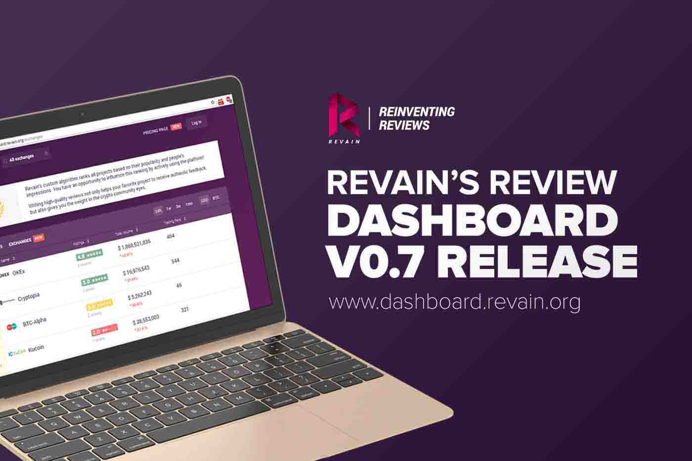 Revain Introduces Version 0.7 of the Dashboard: Projects Can Now Engage with Reviewers