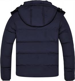 img 3 attached to Сохраняйте тепло в стиле: мужская утепленная пуховая куртка с капюшоном FARVALUE для зимы