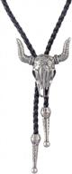gelconnie's native american rodeo cowboy bolo tie: a western leather necktie for men and women's costume accessories logo