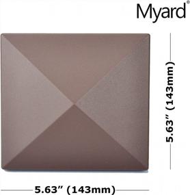 img 2 attached to Myard PNP 115445WN Screw-Free Universal Fence Pyramid Top Cap Fits Post 4 X 4 Inches (Actual Post Size 3.5 X 3.5) (Qty 1, Walnut)