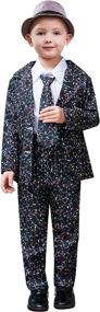 img 3 attached to Borthday Christmas Tuxedo Formal Jacket Boys' Clothing ~ Suits & Sport Coats