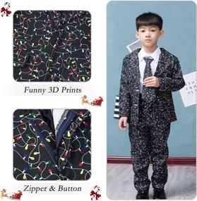 img 1 attached to Borthday Christmas Tuxedo Formal Jacket Boys' Clothing ~ Suits & Sport Coats