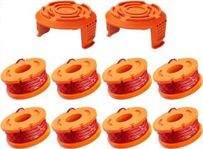 img 4 attached to Worx Compatible 0.065" Autofeed Weed Eater String Replacement Spool Trimmer Line (8 Line Spools + 2 Cap)