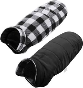 img 2 attached to 🐶 Warm and Stylish: LETSQK Winter Dog Coat - Plaid Reversible Cold Weather Jacket for Small, Medium, Large Dogs