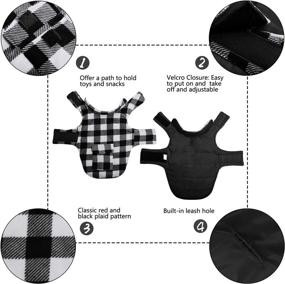 img 1 attached to 🐶 Warm and Stylish: LETSQK Winter Dog Coat - Plaid Reversible Cold Weather Jacket for Small, Medium, Large Dogs