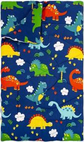 img 4 attached to Детский коврик для сна UOMNY с изображением динозавров и космоса для мальчиков и девочек