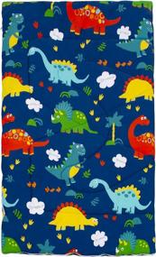 img 3 attached to Dreamy Dinosaur And Space-Themed UOMNY Toddler Nap Mat For Boys And Girls