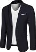 coofandy men's slim fit casual blazer sport coat - lightweight one button suit jacket logo