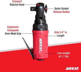 img 3 attached to Get Precise And Powerful Results With AirCat 807 3/8-Inch Mini Palm Ratchet - 35 Ft-Lbs Maximum Torque And 300 RPM