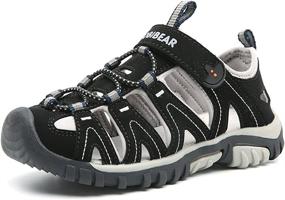 img 4 attached to HOBIBEAR Outdoor Closed Toe Summer Sandals Black Boys' Shoes : Sandals