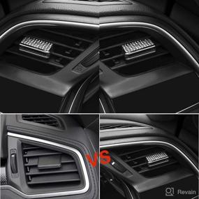 img 2 attached to 2Pcs Bling Bling Car Interior Right Left Air Vents Outlet Adjust Paddles Clip Cover Trim Stickers Decorations Compatible For Honda 10Th Gen Civic 2016 2017 2018 2019 2020 2021