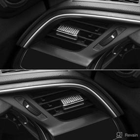 img 1 attached to 2Pcs Bling Bling Car Interior Right Left Air Vents Outlet Adjust Paddles Clip Cover Trim Stickers Decorations Compatible For Honda 10Th Gen Civic 2016 2017 2018 2019 2020 2021
