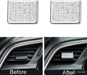 img 3 attached to 2Pcs Bling Bling Car Interior Right Left Air Vents Outlet Adjust Paddles Clip Cover Trim Stickers Decorations Compatible For Honda 10Th Gen Civic 2016 2017 2018 2019 2020 2021