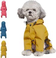 🐾 stylish waterproof dog raincoats with hood for small to medium breeds - reflective strap, leash hole, and lightweight design by cosibell логотип