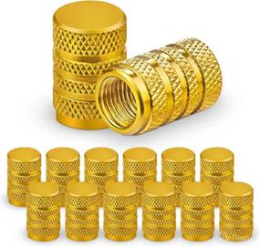 img 4 attached to 🚗 Ouzorp Car Tire Caps – 12PCS Universal Valve Stem Caps for Car, SUV, Bike, Bicycle, Truck, Motorcycle (Gold)