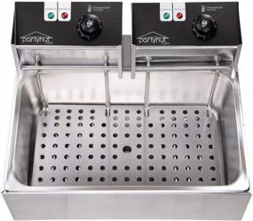 img 1 attached to 20L Commercial Stainless Steel Deep Fryer With Large Single Tank Design For Countertop, Ideal For Small Businesses And Events - PartyHut