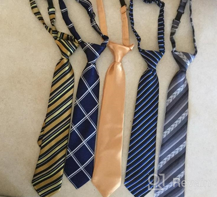 img 1 attached to kilofly Adjustable Pre-tied Neck Strap Tie Set of 5 for Boys - Enhance your Baby's Style review by Patrick Hamman